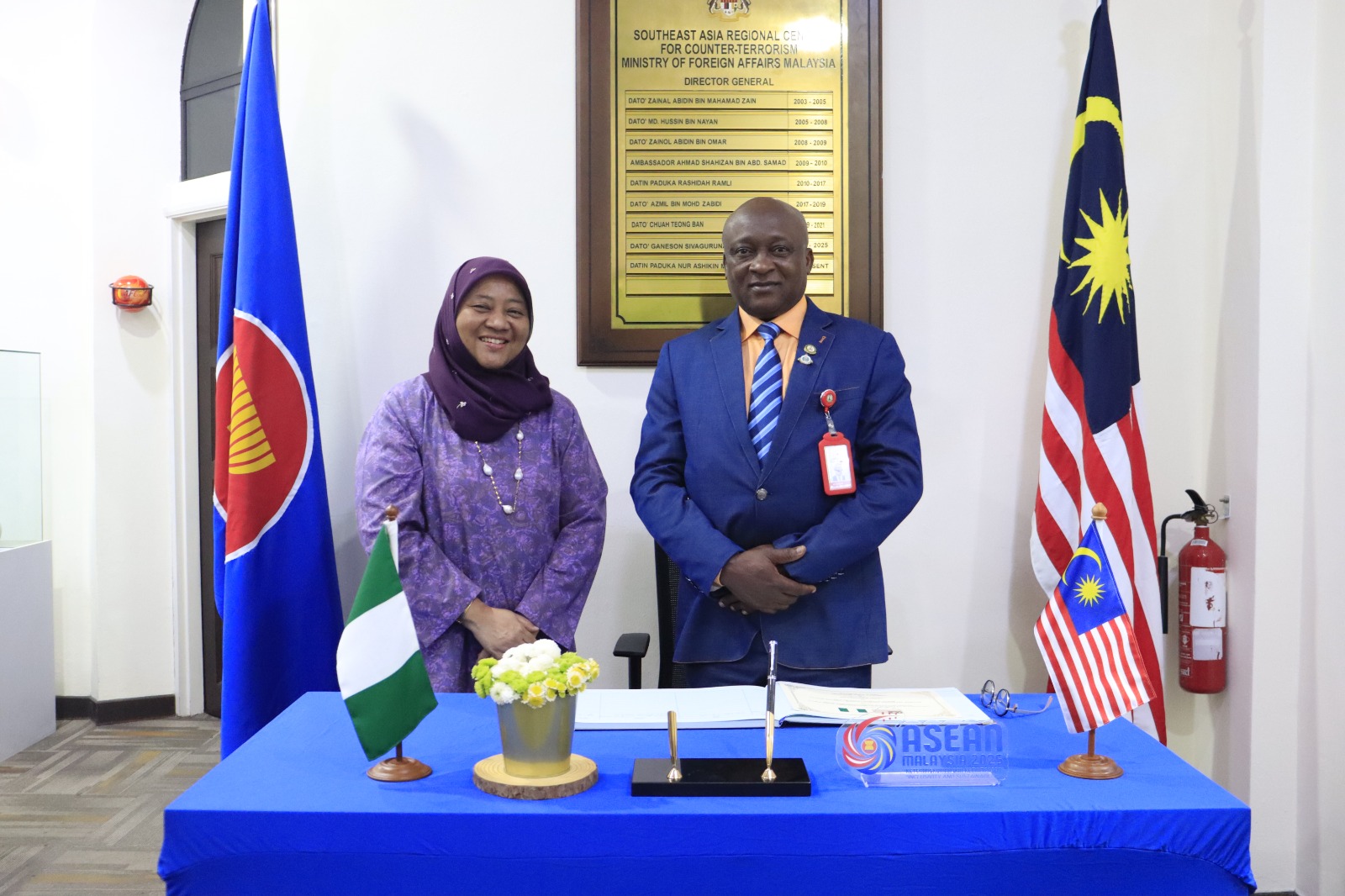 STUDY VISIT BY PARTICIPANTS OF THE EXECUTIVE INTELLIGENCE MANAGEMENT COURSE (EIMC 18) OF THE NATIONAL INSTITUTE FOR SECURITY STUDIES (NISS), NIGERIA TO THE SOUTHEAST ASIA REGIONAL CENTRE FOR COUNTER-TERRORISM (SEARCCT)